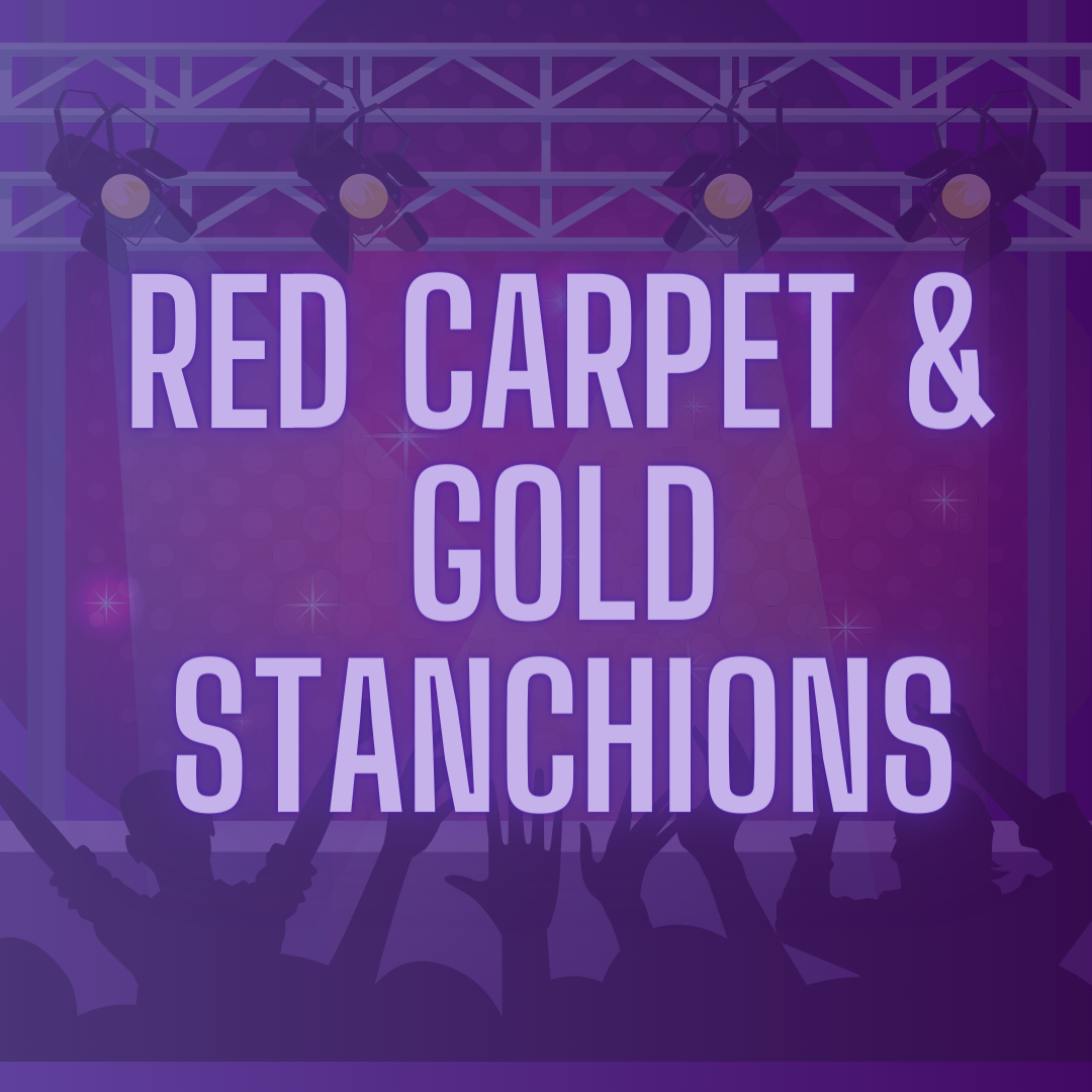 RED CARPET & GOLD STANCHIONS